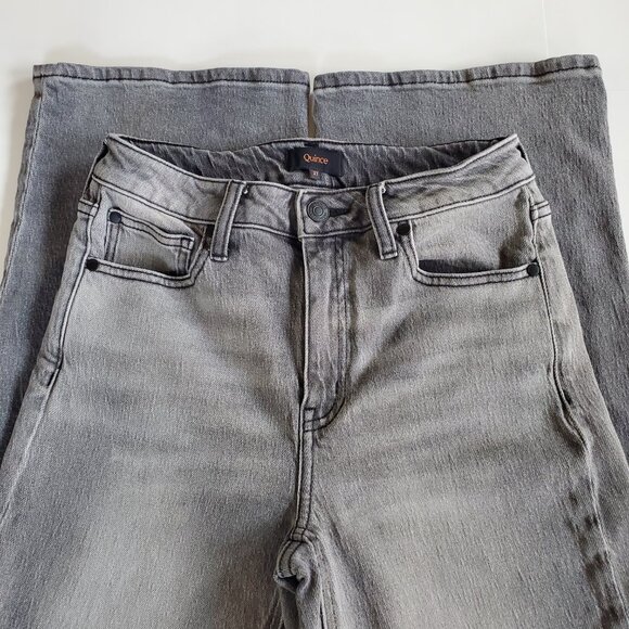 Quince Bella Straight Stretch Relaxed Jeans High Rise Organic Cotton Stonewashed - Picture 6 of 10